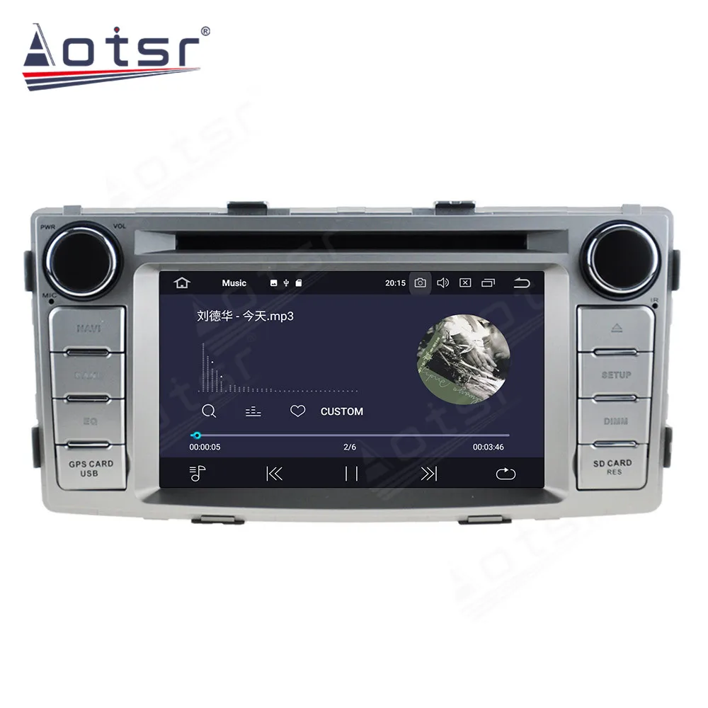 IPS Android 10 zaslon Avto DVD Predvajalnik, GPS Navi Za Toyota Hilux Fortuner za obdobje 2012-Auto Radio Stereo Multimedijski Predvajalnik, Vodja Enote