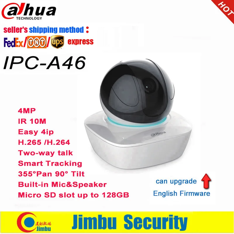 Dahua WIFI Kamera IPC-A46 zamenjajte IPC-A35 H265 /H. 264 4MP IP Kamere Pan Nagib Dva načina Avdio za Easy4ip Oblak Smart Odkrivanje