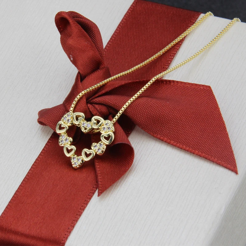SUNSLL Moda zlata, bakrena ogrlica bela Zirconian ogrlica za ženske