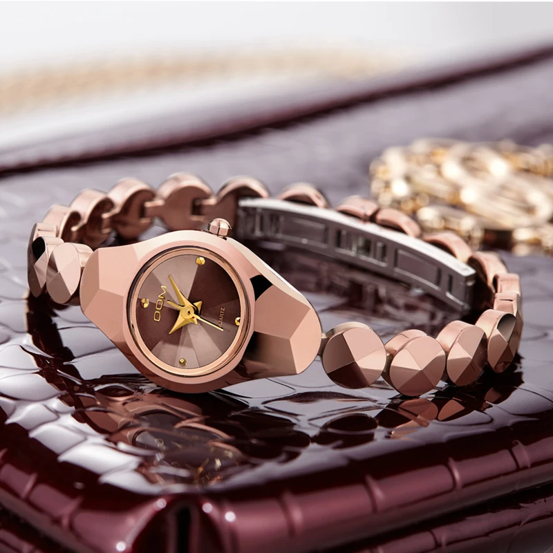 DOM Ženska Mini Watch Volfram Jekla Quartz Luksuzni Top blagovne Znamke Nepremočljiva Zapestnica Stilsko ure za ženske zapestje Reloj W-735CK-9M