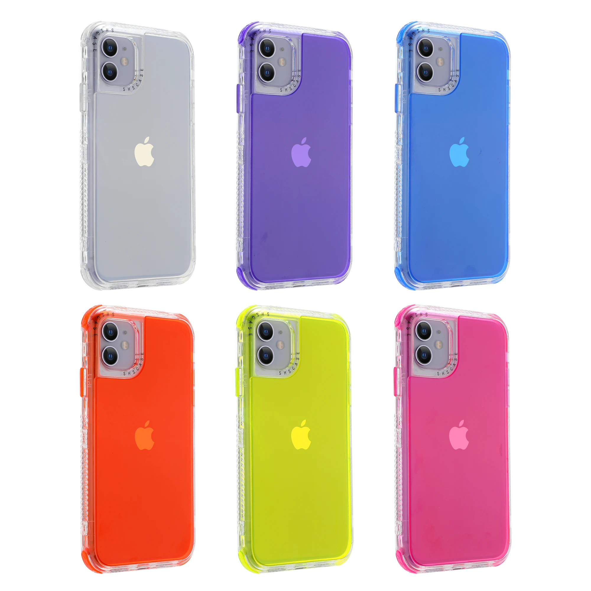 Mehko Pregleden Odbijača Primeru za iPhone 12 11 Pro X XS XR Max 7 8 Plus SE 2020 Candy Barve Shockproof Polno Protecton Mehko Pokrov