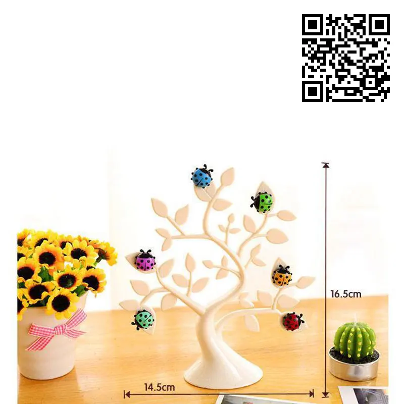 Vanzlife Ustvarjalne srečen drevo ladybug magneti foto posnetek opombe mapo, hladilnik, mikrovalovna magnetne nalepke