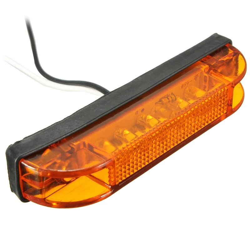 6 LED Potrditev Strani Marker Lučka Indikatorska Lučka Trakovi Tovornjak Tovornjak Priklopnika, 12V, Oranžna