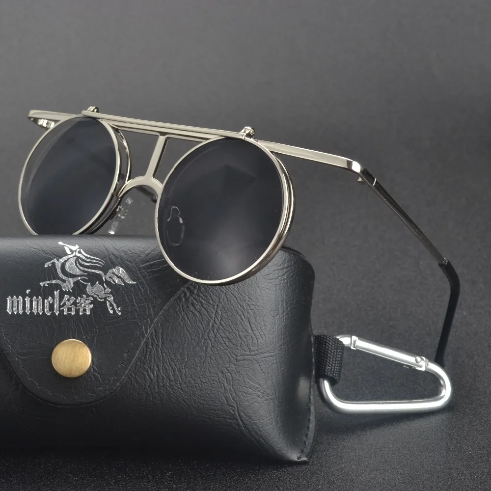 MINCL/Steam Punk Gothic Letnik Elektronske Sončna Osebnost Elektronske Očala Metal Punk sončna očala Z box LXL