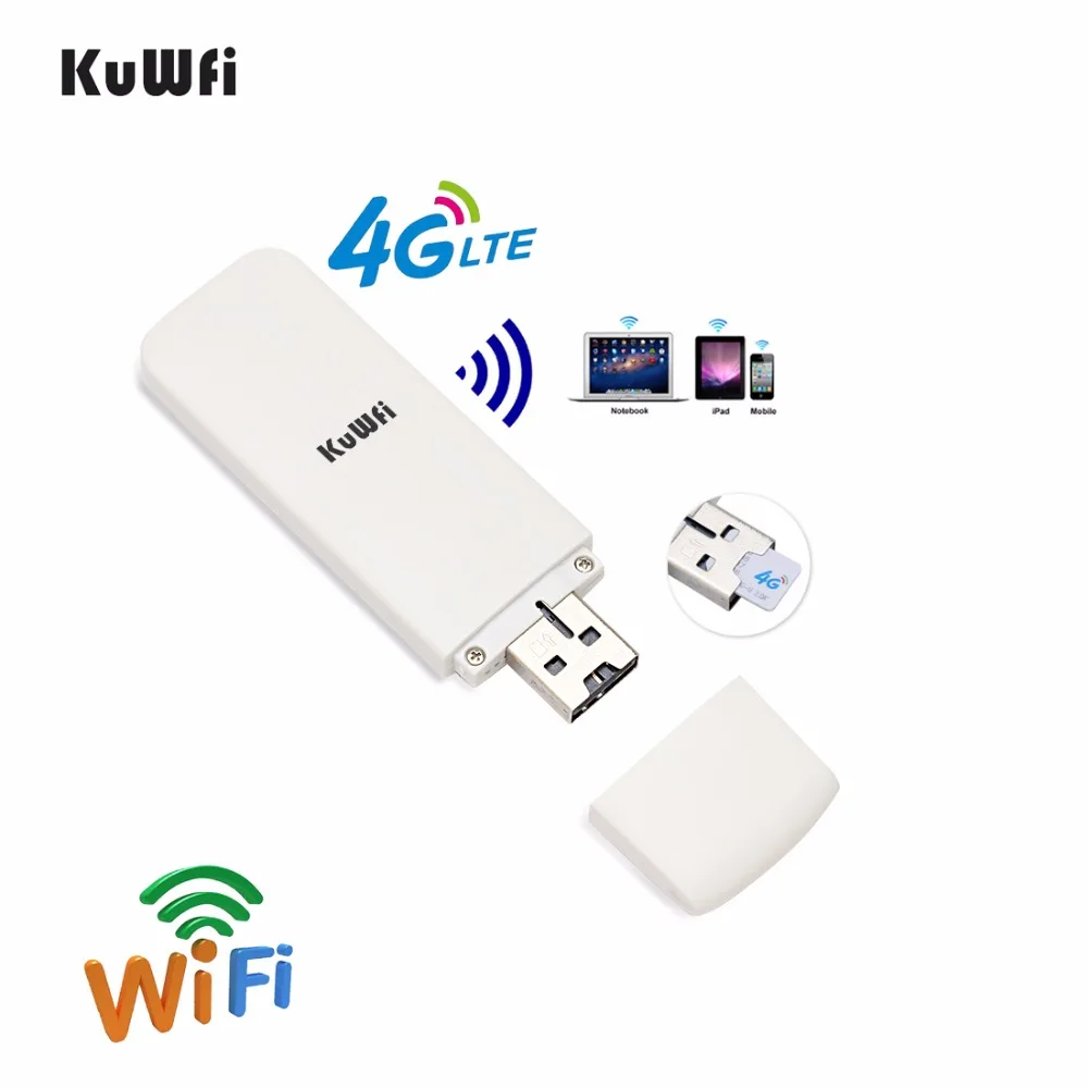 KuWfi Odklenjena 4G Wifi Usmerjevalnik Brezžični USB WIFI LTE Modem USB, Omrežne dostopne točke wifi Dongle Podporo ZDA/CA/Mehika/Argentina/Čile/Peru