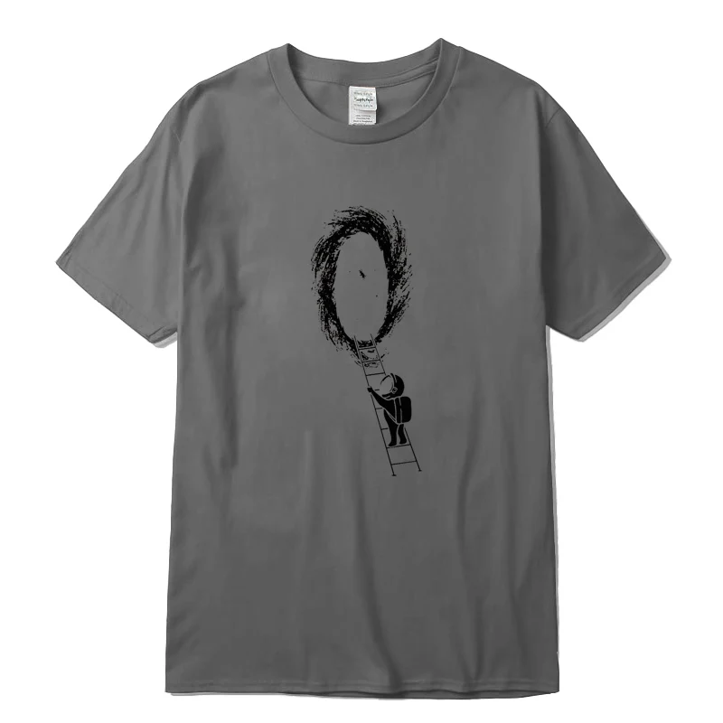 XIN YI Moški NE-shirt Visoko kakovost bombaža, kratek rokav Smešno astronavt natisnjeni moški tshirt o-vratu, ohlapno tshirt moški tee majice