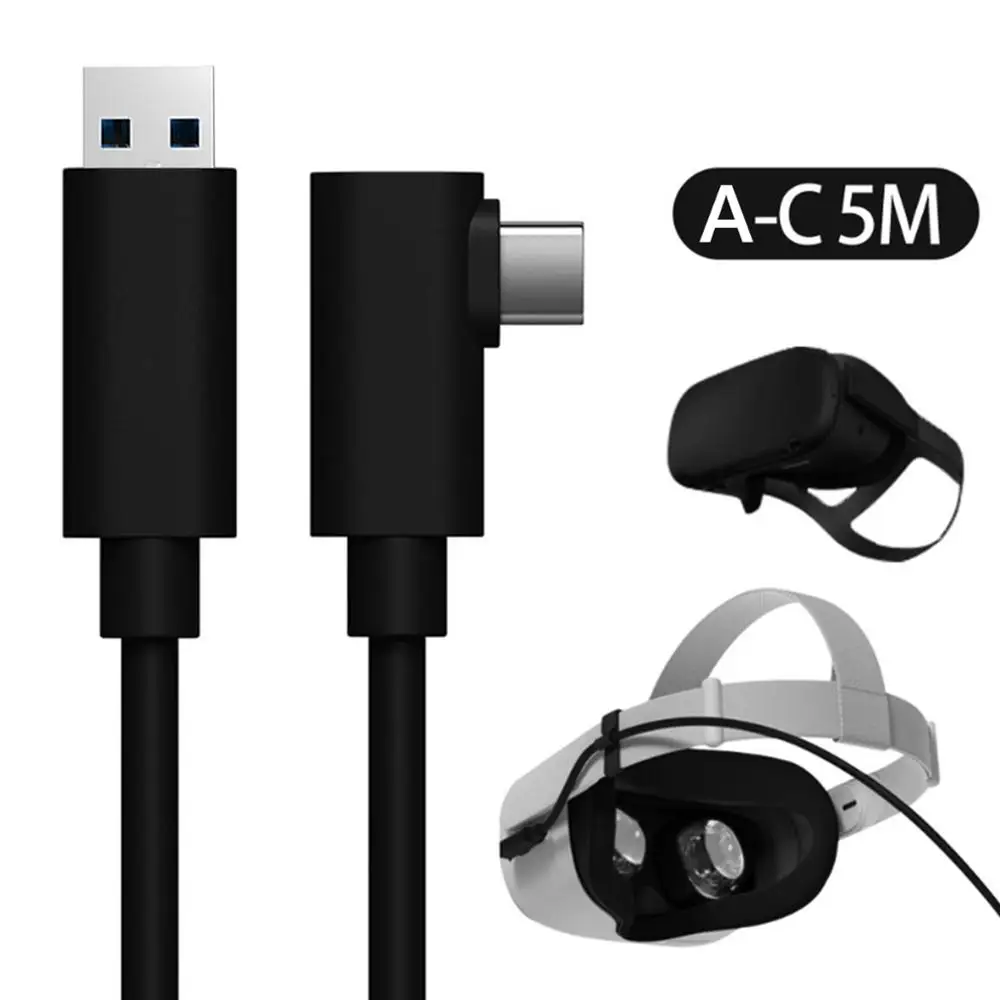 5M Visoka Hitrost USB 3.0 Tip C Podatkovni Kabel Za Oculus Quest 2 Link VR Slušalke Hitro Polnjenje USB-A Tip-C Kabel VR Dodatki