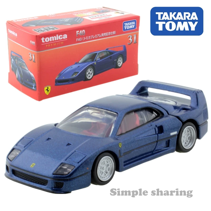 Takara Tomy Tomica Premium 31 Ferrari F40 Omejeno Modra Obsega 1/64 Avto Vroče Pop Otroci Igrače Za Motorna Vozila, Diecast Kovinski Model Nova