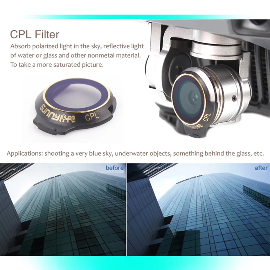 Brnenje Filtri Za Mavic Pro CPL UV ND 8 16 Kamere, Filtri Za DJI Mavic Pro Multi-Layer Coating Filmov Filter brezpilotna letala Dodatki