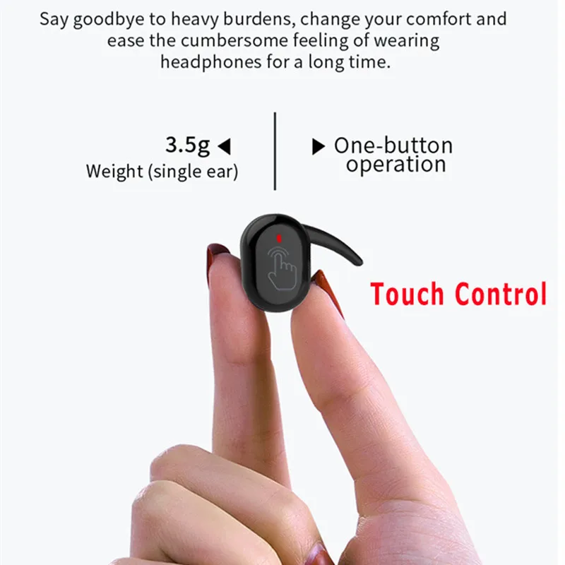TWS Brezžične Slušalke Bluetooth Slušalke 5.0 8D Bas Stereo Čepkov Prostoročno, Slušalke Z Mikrofonom Polnjenje Primeru
