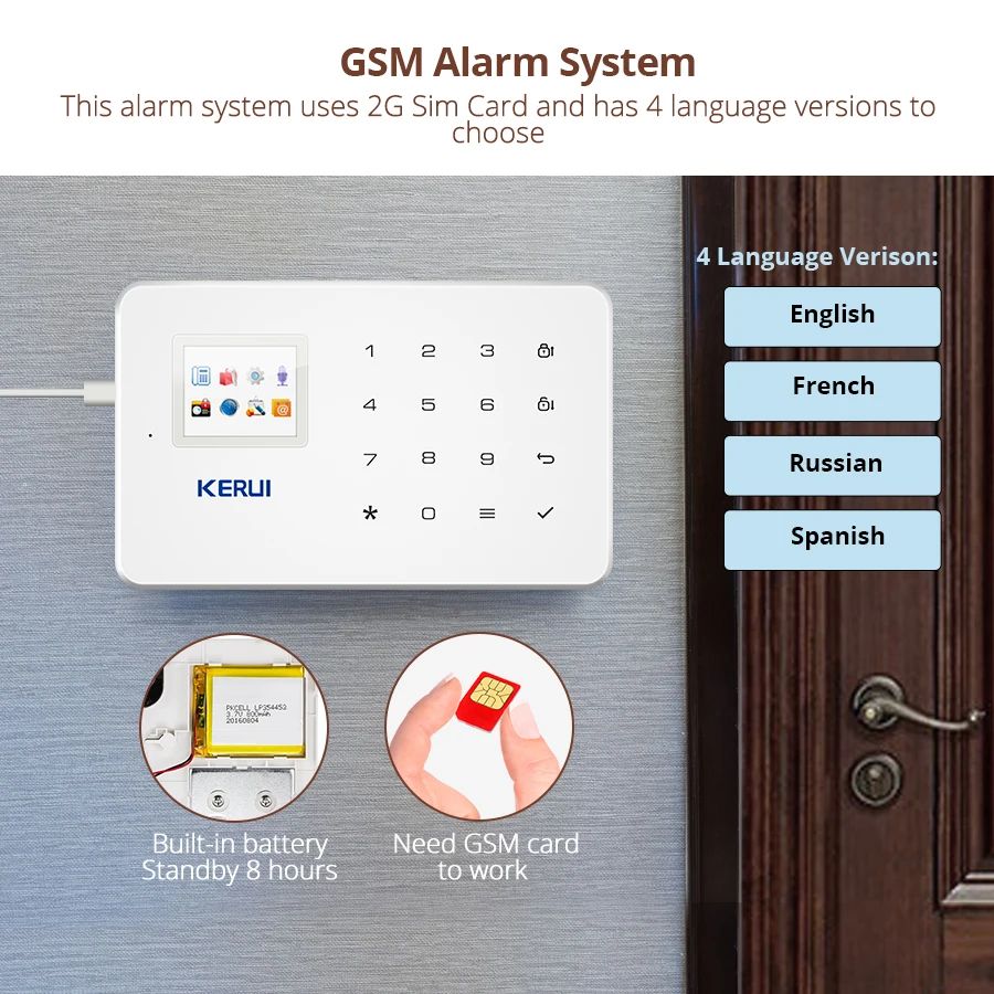 KERUI G18 NOV GSM Alarmni Sistem Varnosti APLIKACIJO Brezžična Doma Protivlomnih Alarmnih protipožarni Senzor Gibanja Varnostni Alarm DIY Kit