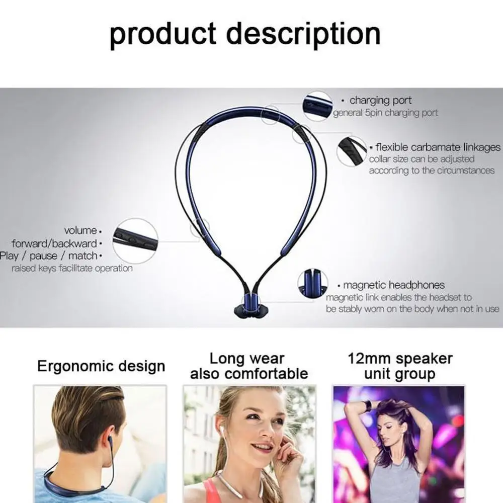 Brezžična tehnologija Bluetooth Dobro kakovost zvoka Vroče prodajo Športne Stereo Bluetooth Slušalke Mikrofon Ravni U Za samsung
