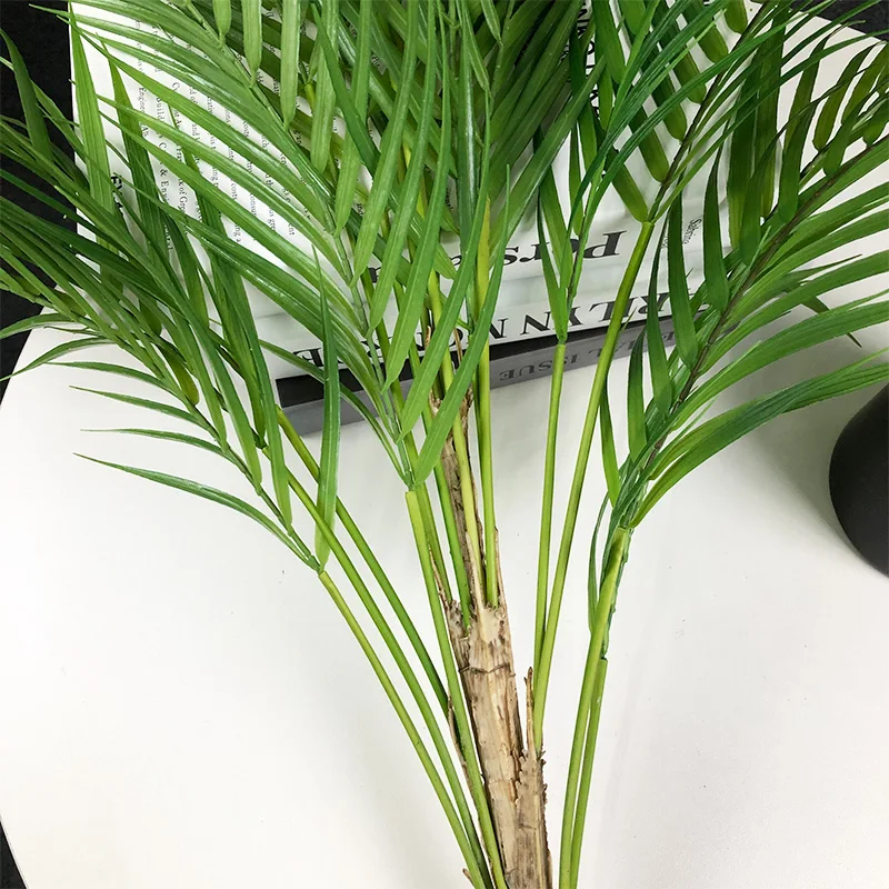 80-98cm 15 Glav Tropske Palme Velike Umetne Rastline Ponaredek Palm Listi iz Plastičnih Visok Monstera Podružnice Za Dom Vrt Dekor