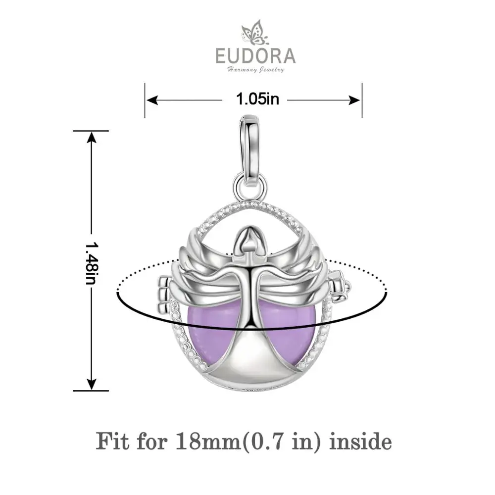 Eudora 18 mm baby gonge ogrlica z zvokom nosečnosti bola ogrlica Jajce kletko locket Obesek z Povezavo verižno ženske JewelryK395