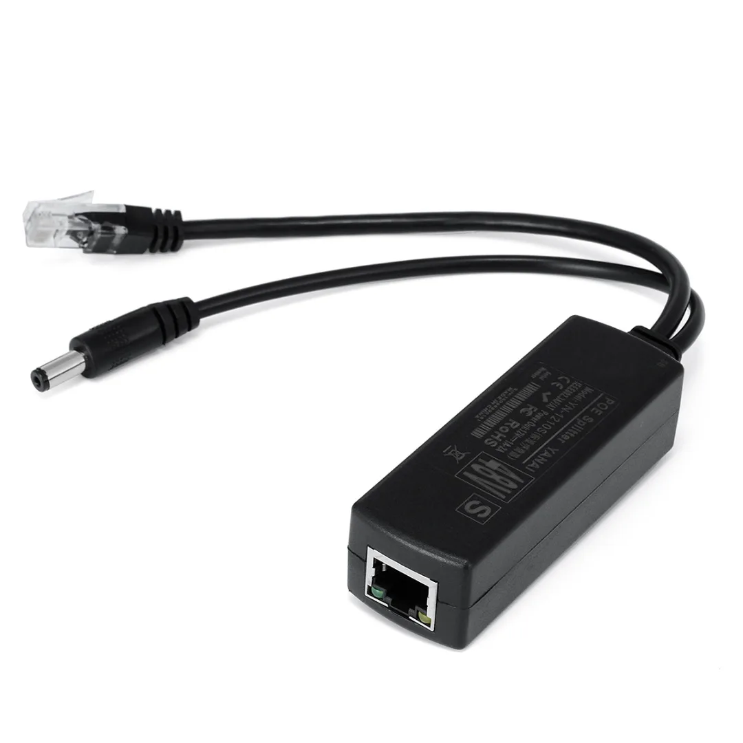 Nov Prihod 1pc Aktivno PoE Delilnik Moči Avdio Kabel Over Ethernet 48V, da 12V Združljiva IEEE802.3af 15.4 W