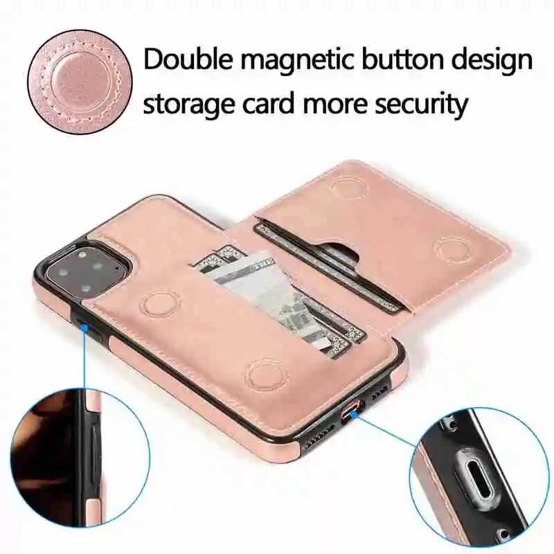 Magnet Magnetni Usnja Flip Case Za iPhone 12 11 Pro Max 11 12 Mini XS Max XR XS X 7 8 6 6S Plus Multi-funkcionalna Kartice Slotov
