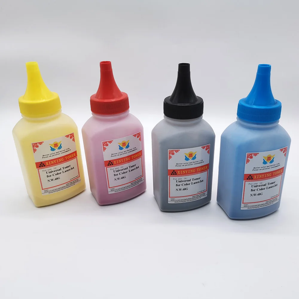 Spodbujanje združljiv barve ponovno Toner Prahu, 40 g na steklenico univerzalno za HPs LaserJet, LaserJet Pro tiskalnik, color toner