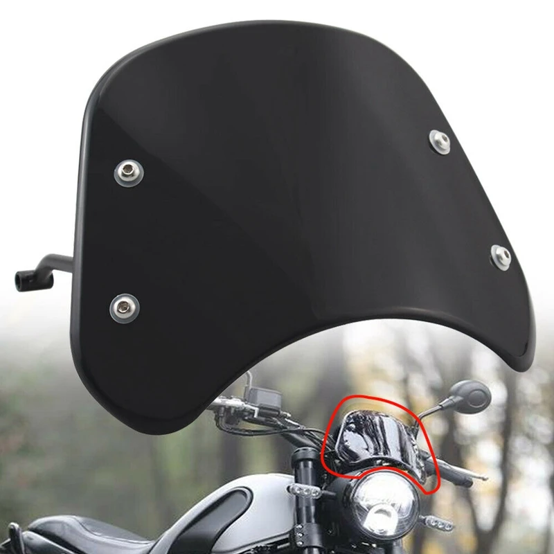 Motorno kolo, Vetrobranska stekla brisalec za Vetrobransko steklo Zaslona Smerniki Oklep za Benelli Leoncino 500(Black)