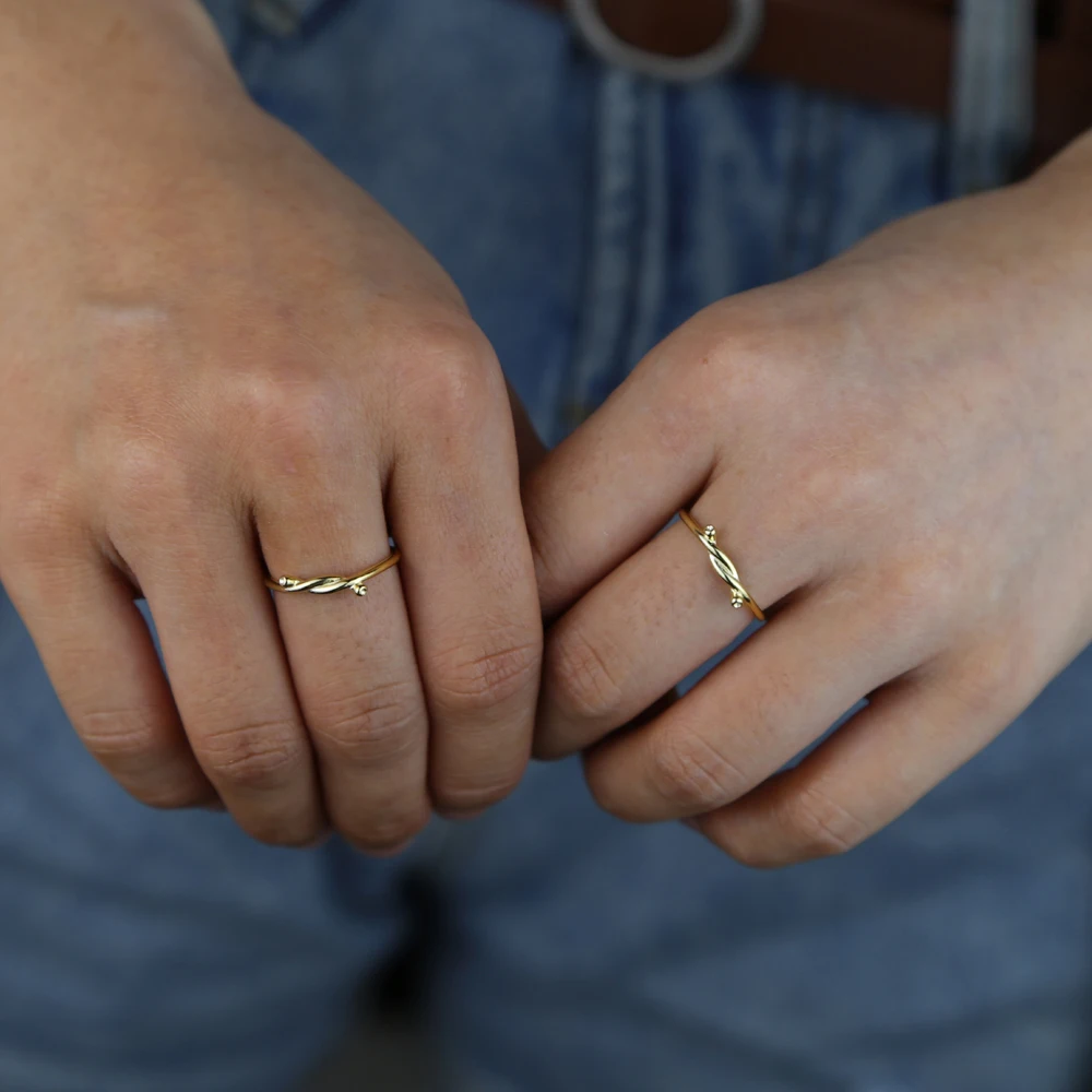 Pure 925 Sterling Srebrni Prstan Moda Prepost twist Tanek Obroč Geometrijske prst Prstan Za Ženske poroko droben Nakit