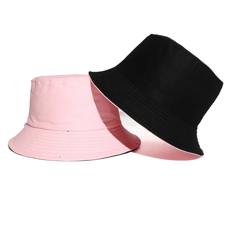 Enobarvni reverzibilna klobuk moški in ženski korejska različica plima študent ribič klobuk ženski poletje ulica bifacial bazena h
