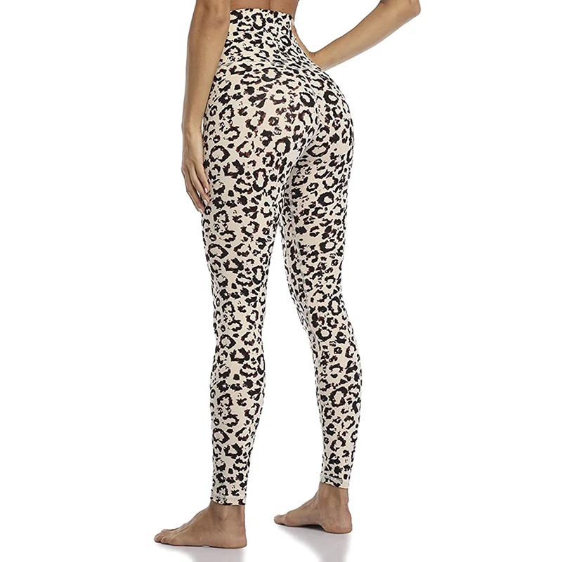 2020 Novo Leopard Tiskanja Visoko Pasu Hip Push Up Joga Dokolenke Ženske, Visoko Elastična Slim Telovadba Vaja Tesen Hlače, Oblačila Za Fitnes
