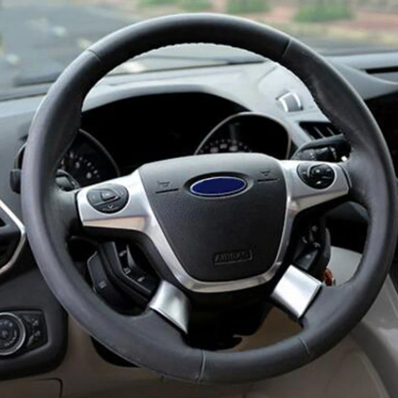 Moj Dober Avto, ABS Chrome Volan Kritje Bleščica Trim Nalepke za Ford Focus 3 Mk3 Kuga Pobeg 2012 2013