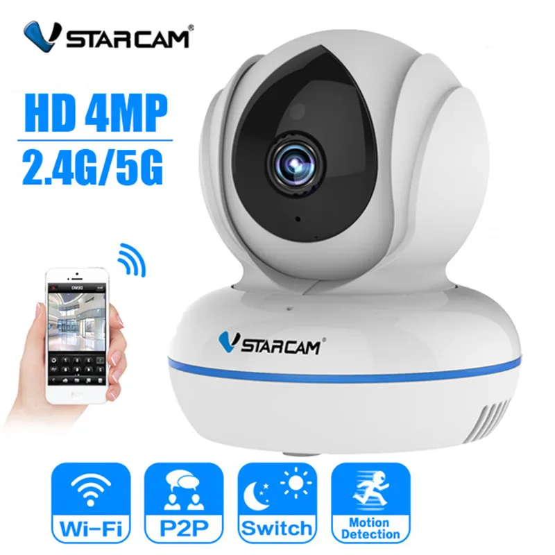 VStarcam C22Q 4.0 milijona slikovnih Pik FHD Wi-Fi IP Kamere IR Nočno opazovanje Gibanja, Alarm, Video Nadzor, Varnostne Kamere
