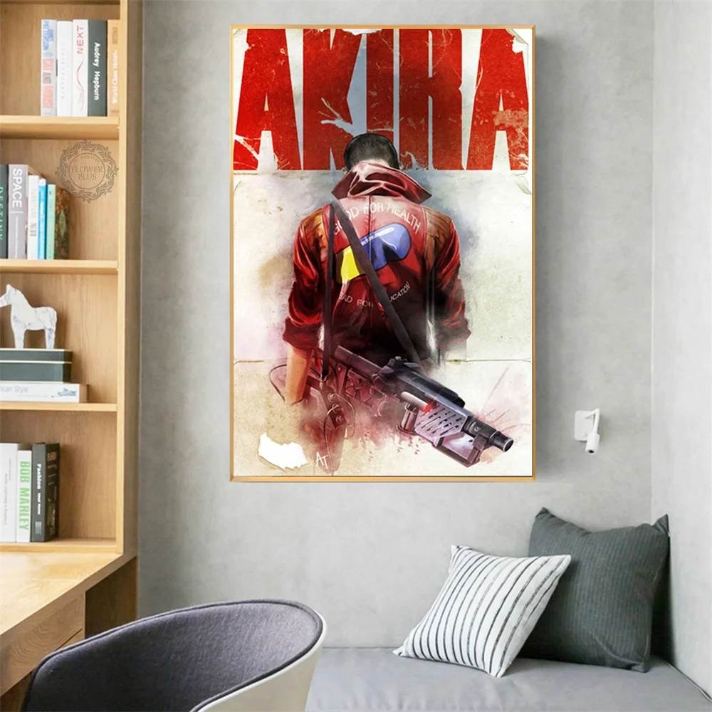 Akira Rdeče Boj Plakat Klasični Japonski Anime Doma Dekoracijo Natisne Stenskih slikah, za dnevno Sobo quadro cuadros