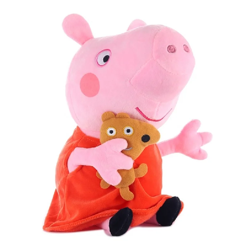 Original 19 cm Peppa Pig George Živali Pliš Plišaste Igrače, Risanke Družinski Prijatelj Prašičev Stranka Lutke Za Dekle Otrok Božično Darilo
