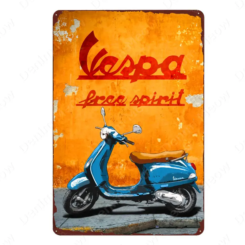 Vespa Retro Tin Znaki Avto Motorna Kolesa, Kovinski Umetnost Plakata Bar Pub Garaža Dekoracijo Sten Moto Clube Faro Vintage Doma Dekor N301