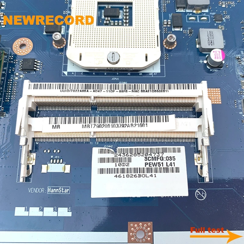NEWRECORD MBWJU02001 MBTZ902001 Za Acer aspire 5741 5741zg 5742 5742G Prenosni računalnik z Matično ploščo NEW70 LA-5892P HM55 DDR3 Prosti CPU