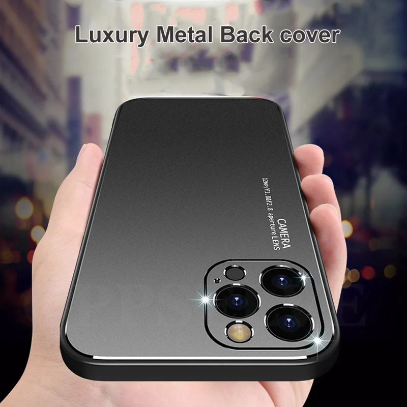 Luksuzni Aluminija Aolly Primeru za iPhone 10 X XS Max Kovinski Telefon zaščitni Pokrov Coque Za iPhone Mini 12 11 Pro 7 8 6 6s Plus XR