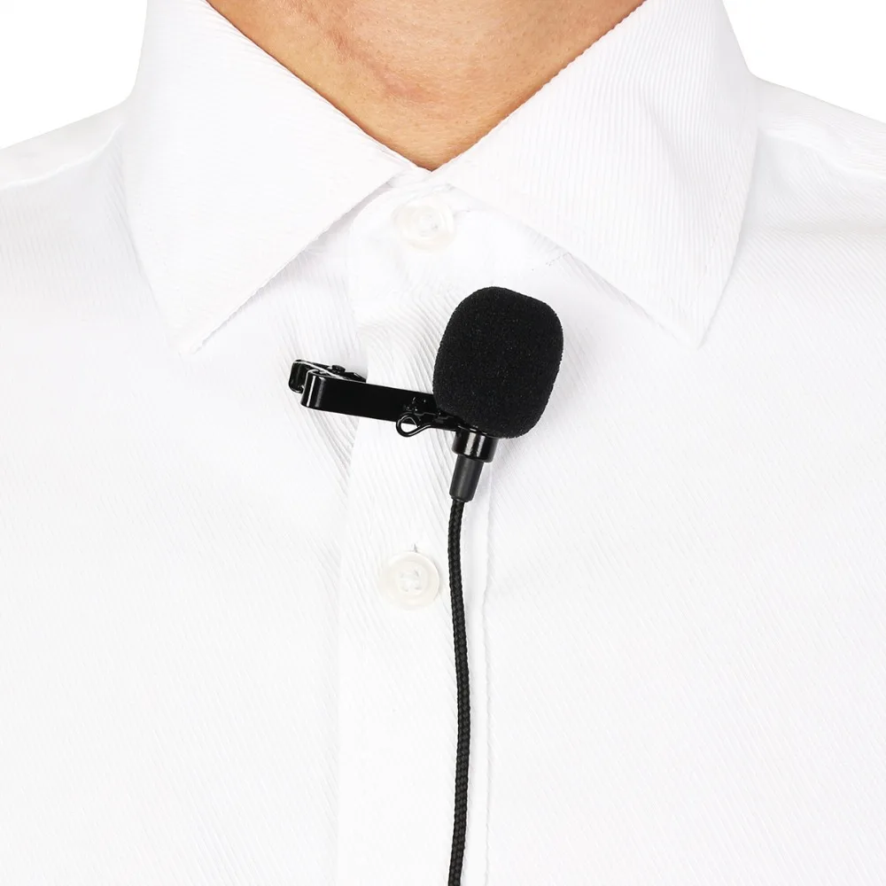 Prenosni Clip-on River Mikrofon, 3.5 mm Jack za Žični Mikrofon za prostoročno telefoniranje za turistično vodenje Sistema F4511B