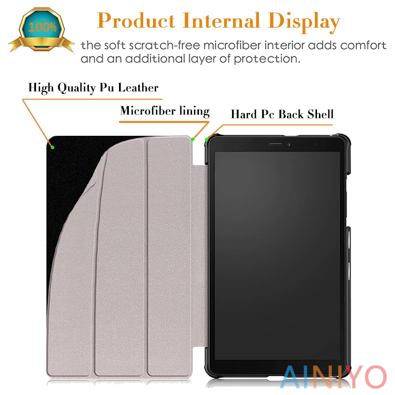 Tiskane pokrov ohišje za Samsung Galaxy Tab A 8.0 SM T290 T295 T297 2019 zavihku 8 zaščitna kožo PU usnje ohišje +darilo