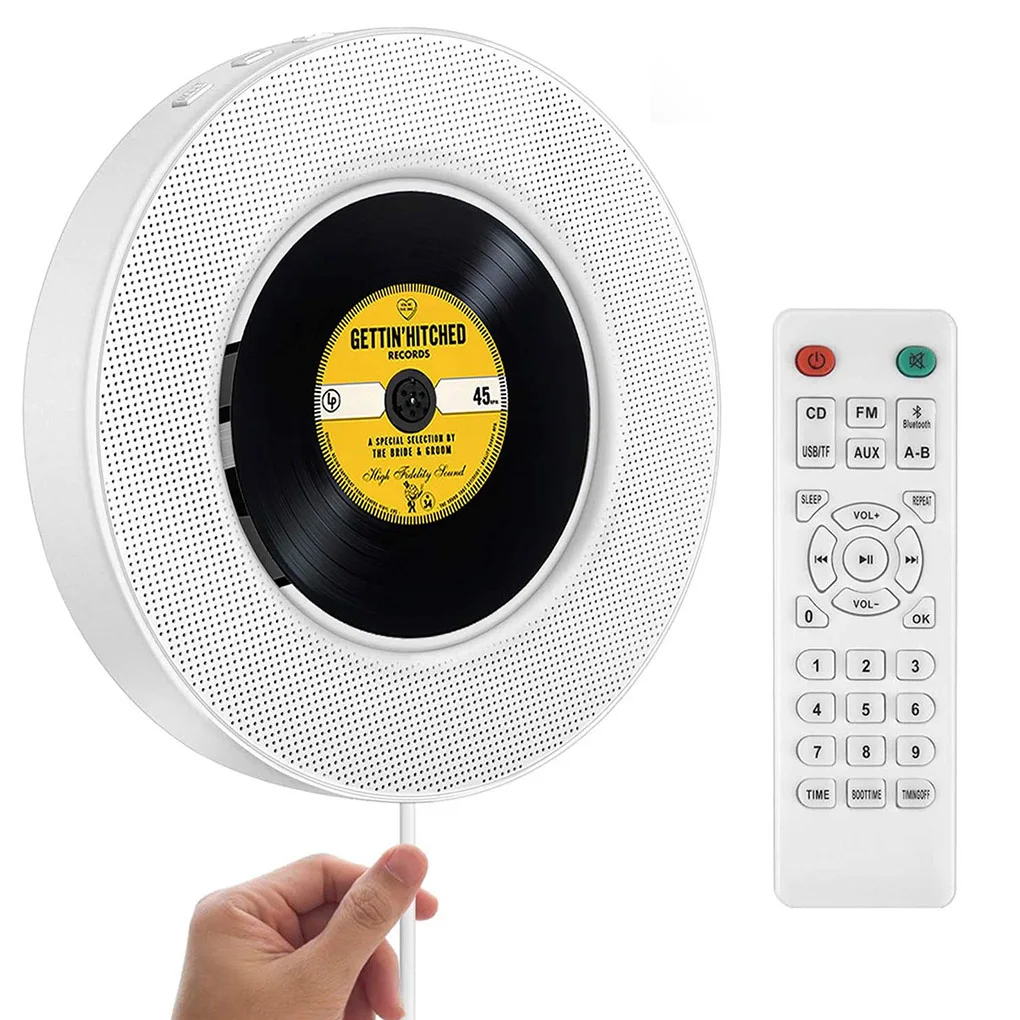 Prenosni CD Predvajalnik Stenske Bluetooth, CD, CD-R, CD-RW, MP3, WMA Predvajalnik TF Kartice AUX Vhoda