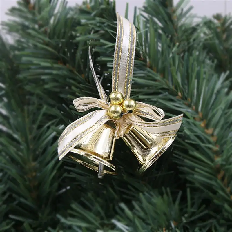 1PCS Božično Drevo Bell Ornament Mini Traku Jingle Bell Dekoracijo Viseči Okras Božič Stranka Obesek DIY Dekor