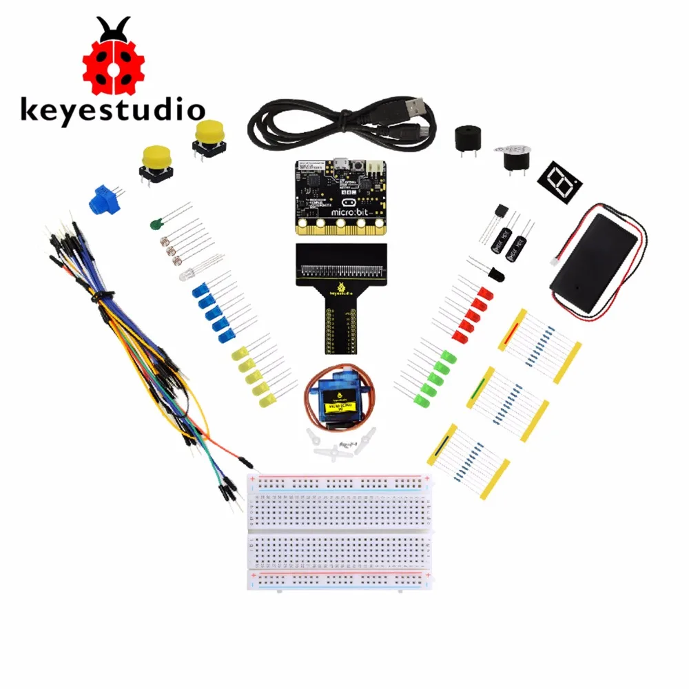 Keyestudio Začetnik Starter Kit Z Tutorial Veliko Izobraževalnih Steblo Igrače (27 vrsta Komponente )za BBC micro:bit