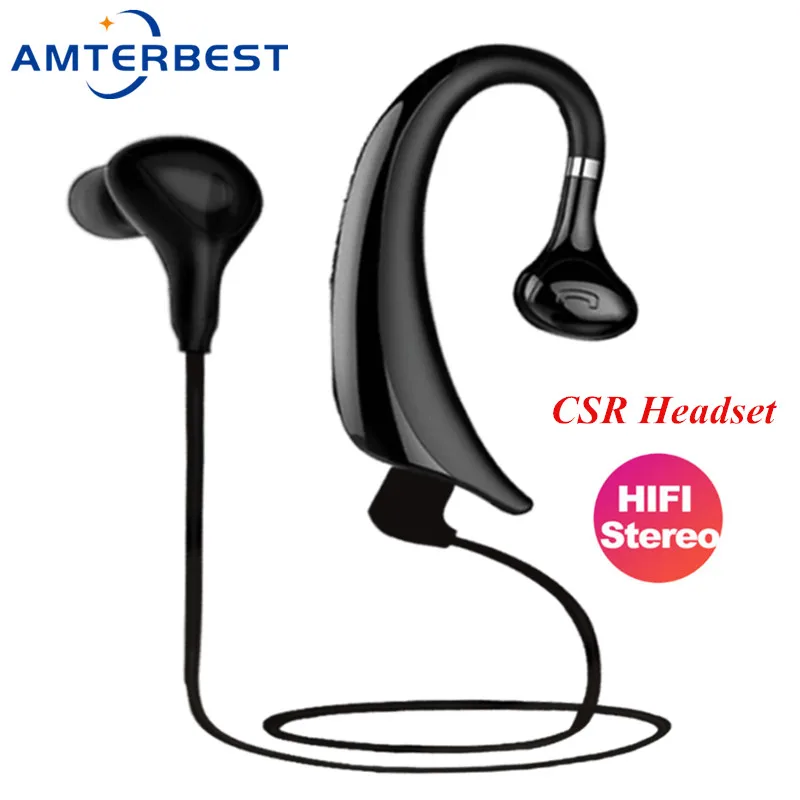 AMTER V88 Bluetooth Slušalke Brezžične Slušalke Ear Kljuke šumov Čepkov Slušalke z Mikrofonom za IPhone Android
