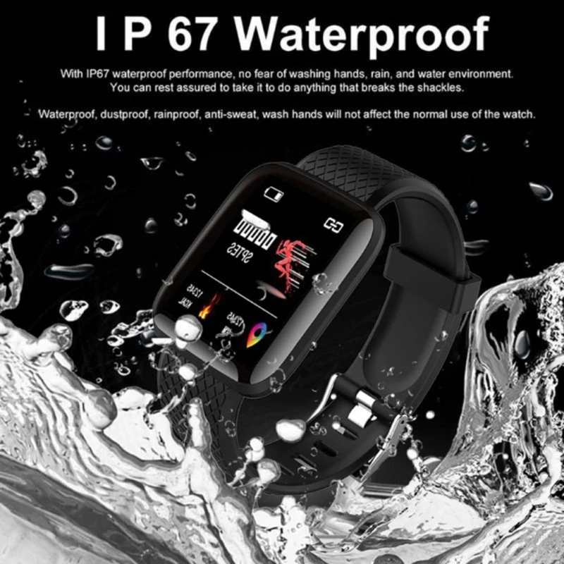 Bluetooth IP67 Fitnes Sledilci Smartwatch Za Spremljanje Srčnega utripa In Spanja Odkrivanje Šport ura Za Moške In Ženske