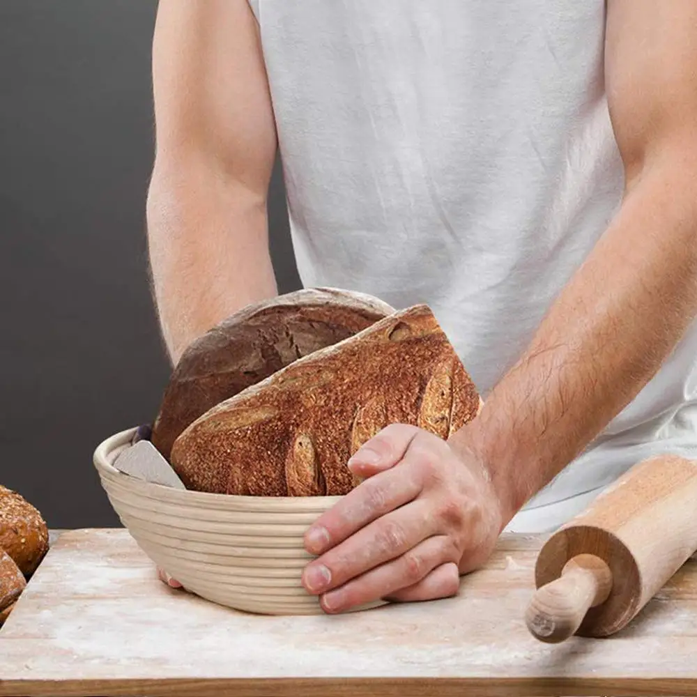5 Velikosti Okrogle Košarice Za Kruh Preverjanje Košarice Za Peko Kruha, Izdelavo Preverjanje Košare Za Kvasec Kruh Kvasec Preverjanje Košarico