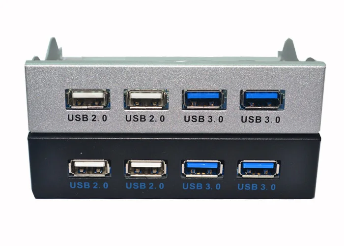 L Za Namizni 3,5-Palčni Disketni Voznik Bay 20 Pin, 4 Vrata USB 2.0+USB 3.0 Hub Notranji Sprednji Plošči Combo Adapter Bracket