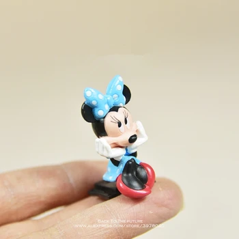 Disney Mickey Miške Minnie 3-4 cm Model Anime Lutka PVC figuric Pribor Figurice Igrače Za Otroke Darilo Igrača za Otroke