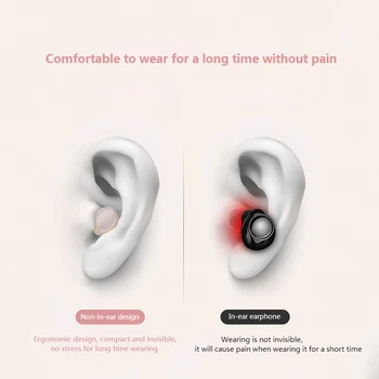 Mini Nevidno Bluetooth Slušalke TWS V Uho Brezžični Čepkov Nepremočljiva Šport Stereo Slušalke Touch Kontrole s Polnjenjem Primeru