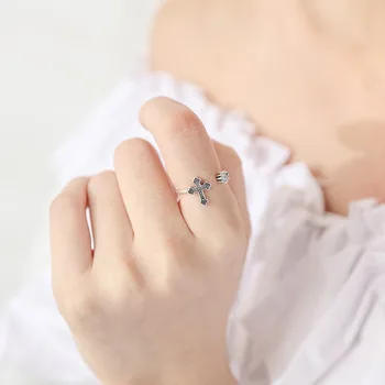 2019 nov prihod letnik krščanski križ kamen, prst prstan nastavljiv velika velika stranka, pribor, nakit za ženske modni 2019