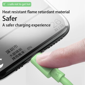 5A USB Tip C Kabel Za Huawei P30 P20 Samsung Redmi Mobilni Telefon veliko polnjenje Hitro Polnjenje Tip-C Kable USBC Polnilnik Podatkovni Kabli