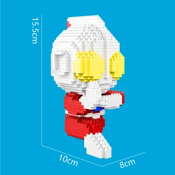 HC 9088 Anime Super Hero Ultraman Tujec Slika 3D Modela 1006pcs DIY Mini Diamond Bloki, Opeke Stavbe Igrača za Otroke, št Polje