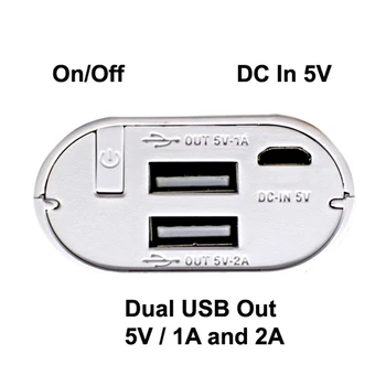 Soshine E4 Moči Banke Dvojno USB Vmesnik z 2 x 18650 Režo Portable Power Bank