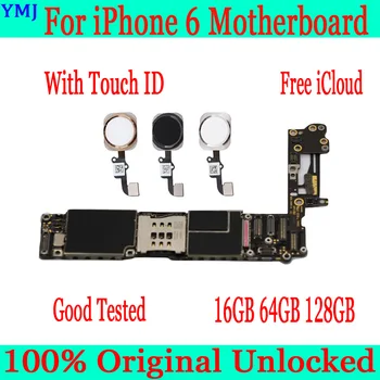 Original odklenjena za iphone 6 matične plošče, brez / z Dotik ID za iphone 6 4.7 palčni Logiko Plošče z IOS polno funkcijo