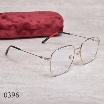 Luksuzne blagovne Znamke Retro Nezakonitih Kovinski moški Ženske Očal Okvir GG0396O Prevelik Kratkovidnost Ultra-lahkih Očal Okvir za ženske, moške