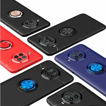 čiste barve primeru telefon za Mi 10T Lite 5G silikonski pokrov z nevidno magnetno tesnilo imetnika, Xiaomi Mi-10T-Lite Mi-10T-Pro primeru